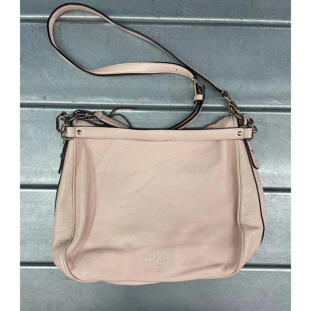Kate Spade Light Pink Pebbled Cow Leather Shoulder Bag